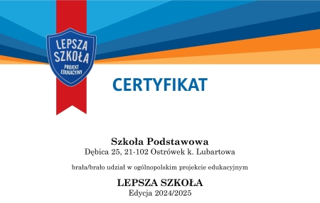 Certyfikat Lepszej Szkoły